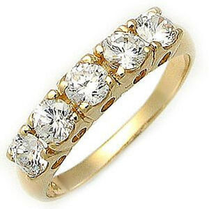 Luxury Womens White Topaz 18K Gold Filled Wedding Engagement Ring Size 6-10 Gift