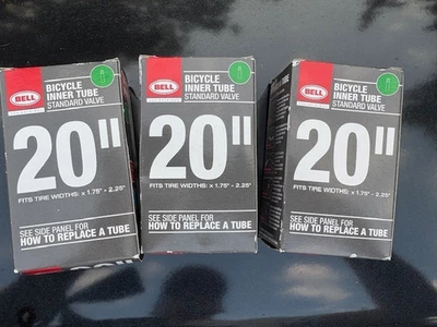 3 Bell Bike Bicycle 20” Inner Tube Fits Tire Width 1.75"-2.25" Standard Lot of 3 - Image 1 of 3