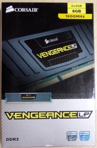 Corsair Vengeance LP 8GB (2 x 4GB) DDR3 1600 MHz PC3-12800 RAM memory - Picture 1 of 3