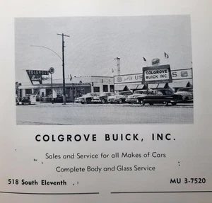 1958 Original  Vintage Ad  Colgrove Buick Inc.  Niles, MI - Picture 1 of 1