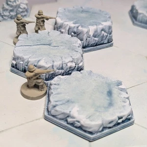 Juego de 2 Hills Hoth Ice Planet de 20 mm (TAL) | 1/72 crestas, 60 mm base TTRPG terreno - Imagen 1 de 10