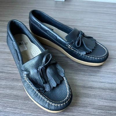 Zapatos Mocasines SAS Kiltie 40 Aniversario Talla 7 M $125 en Azul Marino Foto 1 de 4