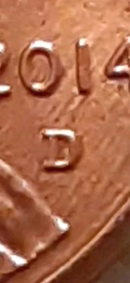 2014-P Lincoln Memorial BU DDO RPM D over P Thick Rim Extreme Die Clash Penny  - Image 1 of 4