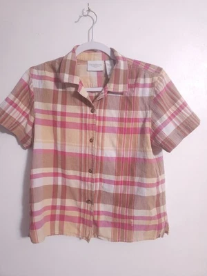 Vintage Liz Claiborne Lizwear Button-up Plaid Shirt Petites M 1990s Y2K  - Image 1 of 4
