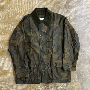 Barbour Camo Jacket Men's Size 38 Cotton Nylon No Oil Excellent Condition - Picture 1 of 5