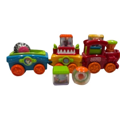Fisher-Price Go Baby Go! 1-2-3 Crawl Along Train with Zoo Animals & Blocks - Image 1 of 2