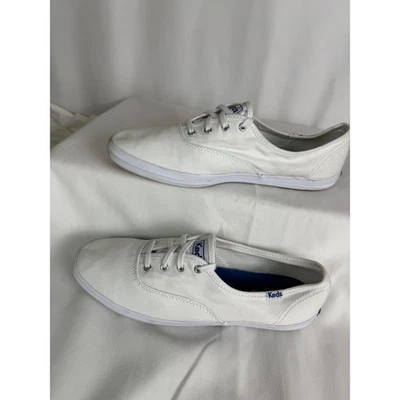 Keds Champion Canvas Sneakers Women's White Lace Up Casual Shoes Size 8.5 - Image 1 of 4