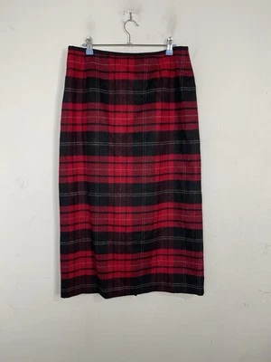 Falda Talbots Mujer 14 Pequeña Cuadros Tartán Vacaciones Lana Academia Maxi Navidad Foto 1 de 4