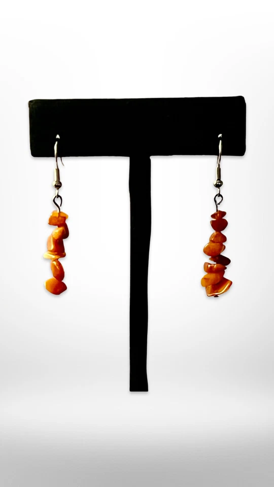 Pendientes de cornalina genuinos Foto 1 de 1