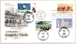 #3559 YEAR OF HORSE #4293 #3577 KENTUCKY STATEHOOD #1528 RACING NAKANO PERFINS - Bild 1 von 1