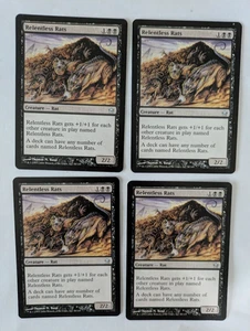 4 Relentless rats 5th Dawn MTG NM Free shipping with tracking - Picture 1 of 2