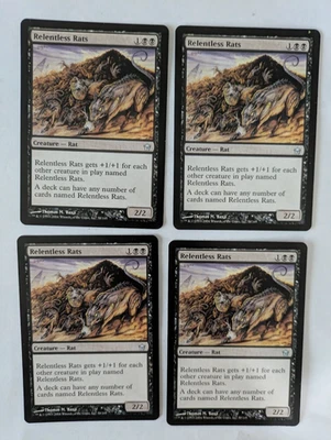 4 Relentless rats 5th Dawn MTG NM Free shipping with tracking - Image 1 of 2