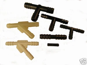 Plastic Barbed Connector Pipe Hose aquarium Tube fish tank Air Fuel Water Petrol - Picture 1 of 4