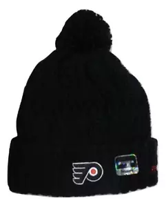 Neu Philadelphia Flyers Damen Einheitsgröße Reebok Bündchen Bommel Beanie Mütze - Bild 1 von 6