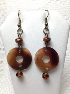 Handmade French Hook Earrings Jewelry One of a Kind Whirls Earrings tblpr367 - Picture 1 of 5