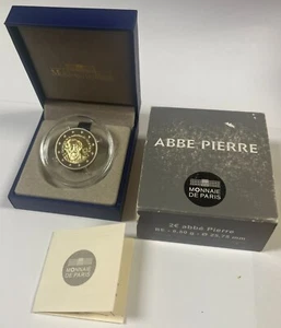 France 2012 2 Euro 100th Birthday Pierre ABBE Proof Proof in Box & COA - Picture 1 of 7