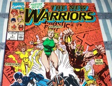 Marvel Comics the New Warriors #1 with Nova and Firestar from July 1990 in F/VF