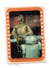 1977 Topps OS5 STAR WARS Series 5 STICKER NO 47 OF C-THREE CPO AND R2-D2