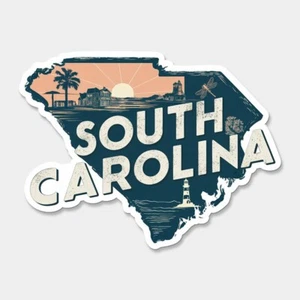 South Carolina State gedruckter Aufkleber Vinyl Decal USA SC USA Auto Fenster - Bild 1 von 1