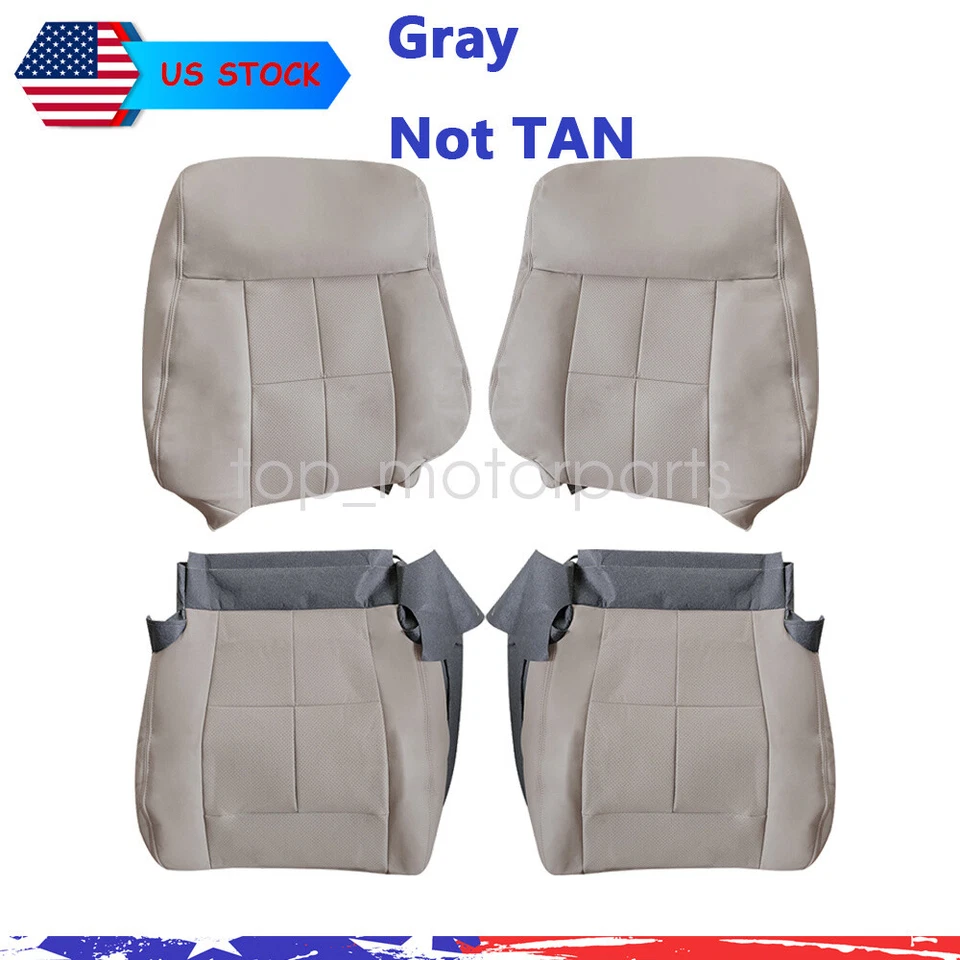 Both Side Bottom Top Back Leather Seat Cover Gray For 2007-14 Lincoln Navigator Foto 1 de 4
