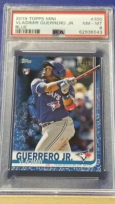Vladimir Guerrero Jr. - 2019 Topps Mini On Demand Mini Blue RC PSA 8  #4/10     - Image 1 of 2
