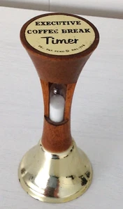 Temporizador de descanso ejecutivo vintage - campana - reloj de arena - más de 5 minutos - 1962 - Imagen 1 de 8