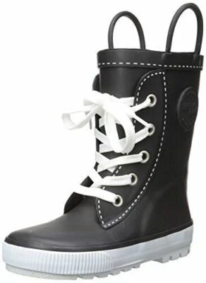 WESTERN CHIEF NIÑOS UNISEX ZAPATILLAS CON CORDONES BOTAS DE LLUVIA IMPERMEABLES 10 NEGRO 2410121B Foto 1 de 4