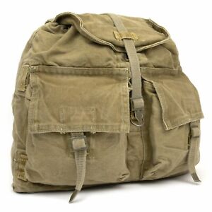 Czech Army Cold War Backpack with Straps Euro Military Surplus Canvas Rucksack