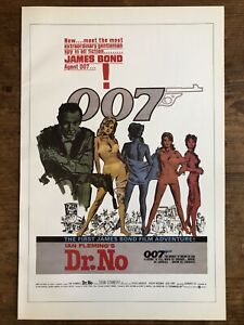 JAMES BOND 007 ‘Dr No' VINTAGE ORIGINAL MOVIE POSTER Sean Connery + Free Extra