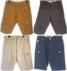 Men's Crosshatch Plain Chino/Cargo Shorts 100% Cotton Pockets Zip Fly 30" Waist