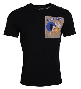 Camiseta DOLCE & GABBANA Negra Sneak Peek Algodón Manga Corta IT46/US36/S 520usd - Imagen 1 de 8