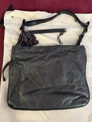 Bolso de Mano Grande Lanvin Amalia Gris Oscuro Acolchado Piel de Cordero (Nuevo con Etiqueta) Foto 1 de 4