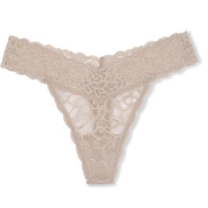 No Boundaries Juniors Lace Thong Panty XXXL 21 New with Tags Beige Floral Nice - Picture 1 of 4