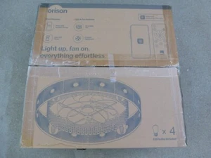 ORISON 20" Smart Caged Ceiling Fan W/Lights Flush Mount Reversible Control App - Picture 1 of 21