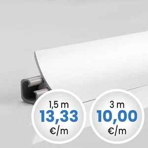1,5m -3m ABSCHLUSSLEISTEN aus ALUMINIUM 23mm Zubehör Küche Küchenabschlussleiste - Bild 1 von 3