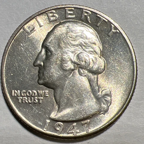 GEM BU 1947-D Washington Silver Quarter Denver Mint USA 25c ACTUAL PHOTOS A3 Cover