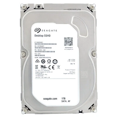 Festplatte Seagate SSHD ST1000DX001 1TB 7200U/min 64MB Sata III 3,5 zoll - Bild 1 von 4