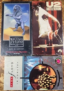 2 Sealed VHS U2 Rattle and Hum ROLLING STONES Babylon & used PINK FLOYD - Picture 1 of 4