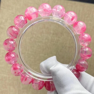 Pulsera Mujer Rodonita Rosa Hielo Natural 11.5mm Argentina Foto 1 de 4