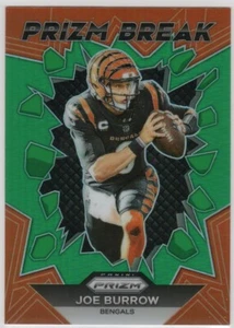 JOE BURROW 2023 Panini Prizm Green Prizm Break SP Cincinnati Bengals #PB-1 - Picture 1 of 2