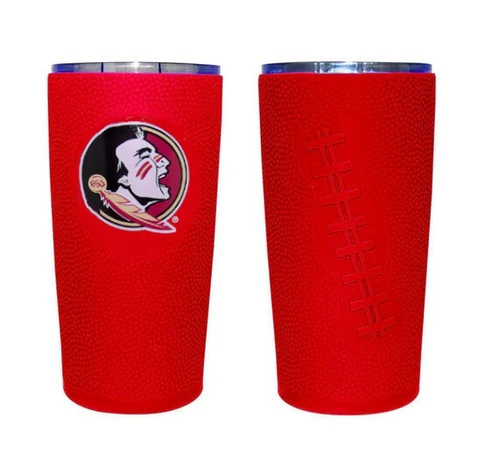 Florida State Seminoles NCAA Football Grip Wrap Stainless Steel Tumbler 20 oz Cover