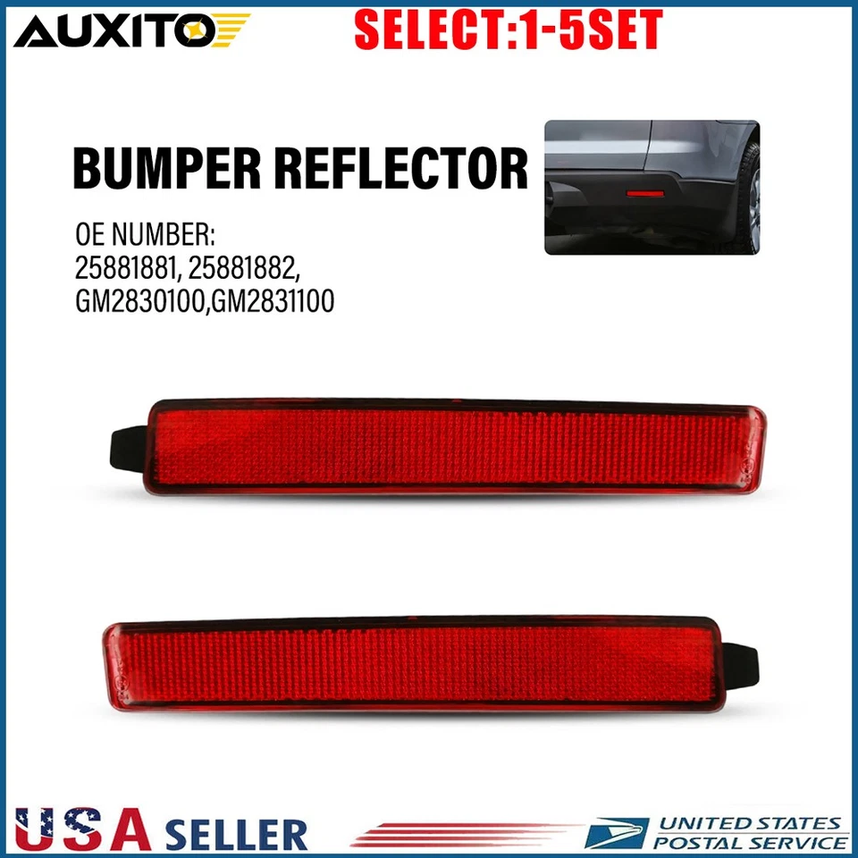 Reflector de parachoques trasero derecho y derecho para Cadillac SRX Chevy Traverse GMC Acadia 2-10X Foto 1 de 4