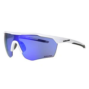 Pitch Perfect Shield Youth Baseball Sunglasses, Shiny White/Sky Blue Mirror, ... - Picture 1 of 5