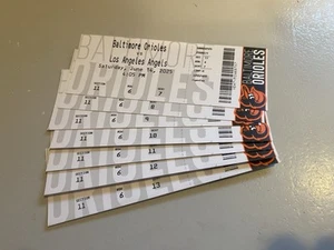 Boleto Orioles vs Angels 6-14-25 Trucha HR # 389 / Christian Moore 2do GM 1er BB - Imagen 1 de 1