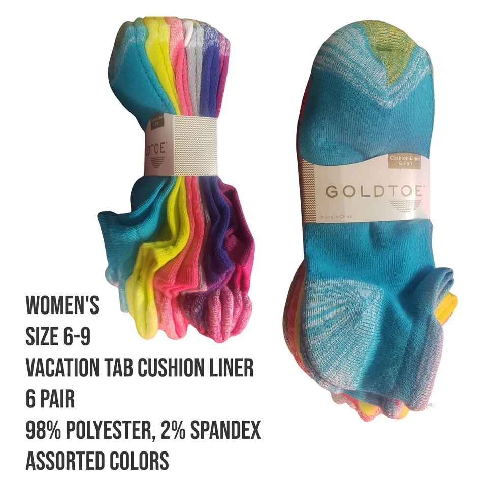 Calcetines GoldToe para mujer - Selecciona talla, estilo y número de pares - Nuevos con etiquetas Foto 1 de 1