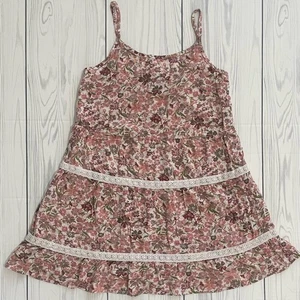 Art Class Girls M 7/8 Floral Print Spaghetti Adjustable Strap - Picture 1 of 7
