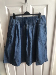 WHITE STUFF Blue Denim Skirt Size 16 - Picture 1 of 7