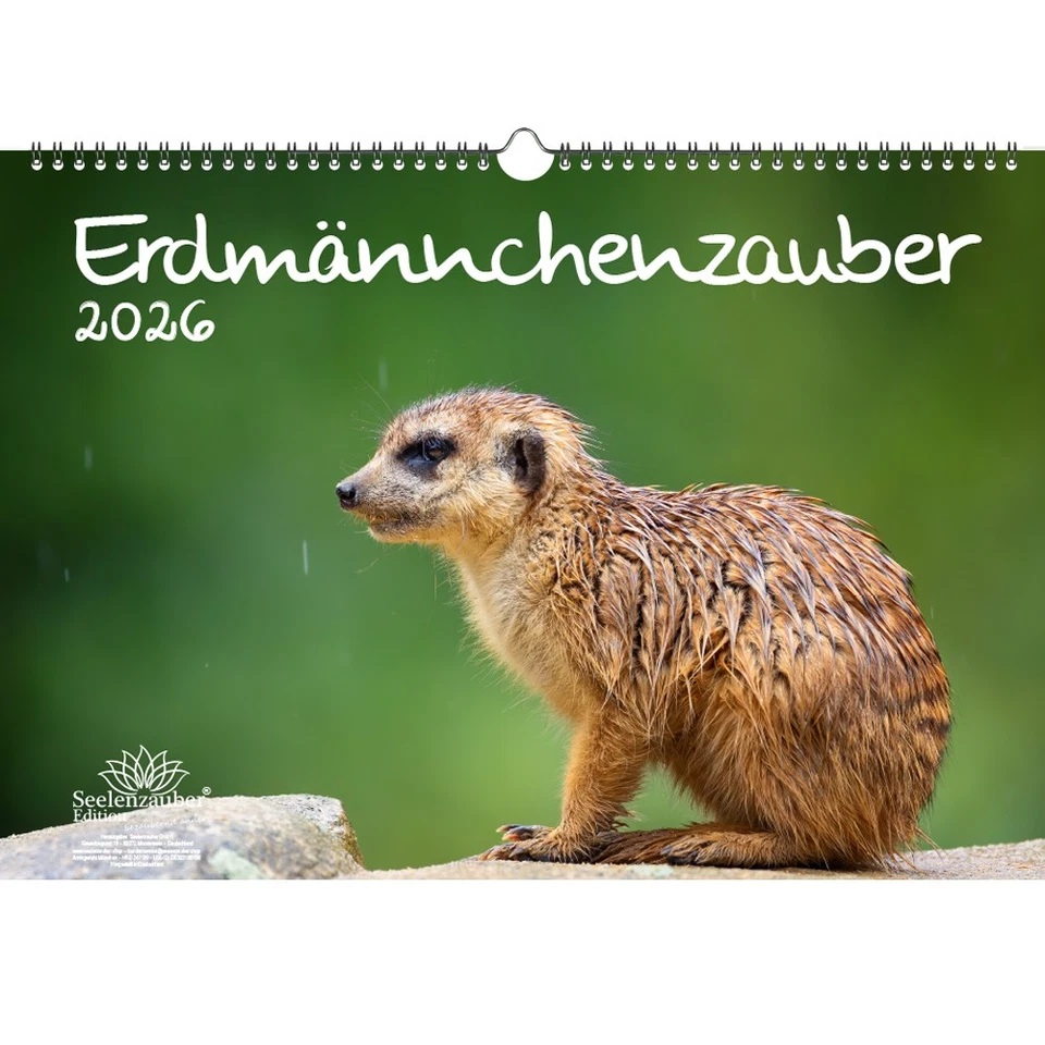 SEELENZAUBER GMBH Erdmännchenzauber DIN A3 Kalender für 2026 Erdmännchen - Seelenzauber