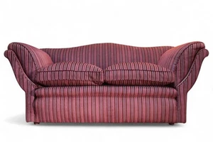 Stunning Robert Kime Style 2 Seater Sofa In Velvet & Wool Knoll Maroon Brown🚚🚚 - Picture 1 of 13
