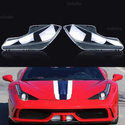 Car Headlight Cover Lens Shell For Ferrari 488 2015 2016 2017 2018 2019 2020 - Imagem 1 de 4